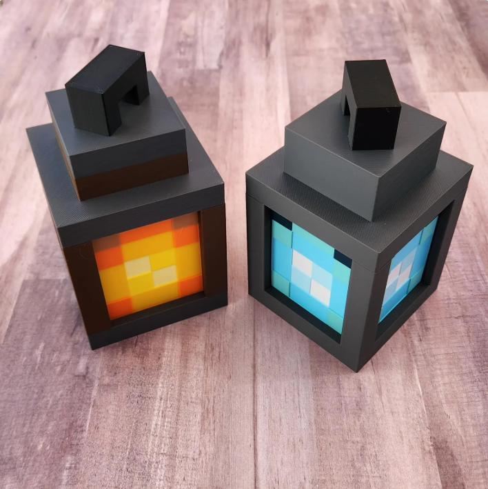 Minecraft 3D Printed Pixel LED Light