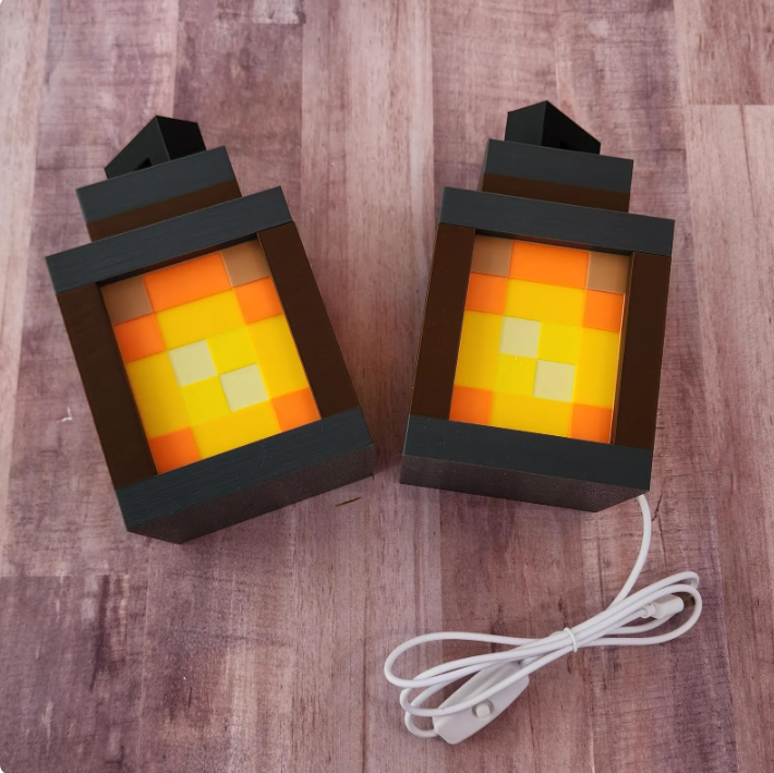 Minecraft 3D Printed Pixel LED Light